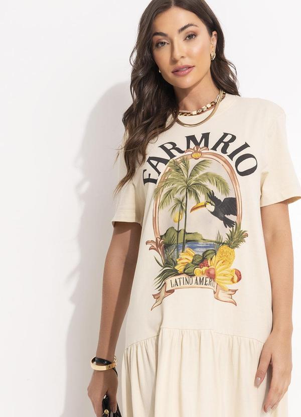 Farm - Vestido T-Shirt Cropped Latino America Bege 7