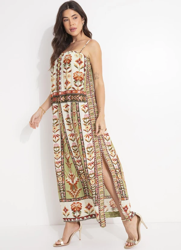 Farm - Vestido Tapete de Cor Verde 3