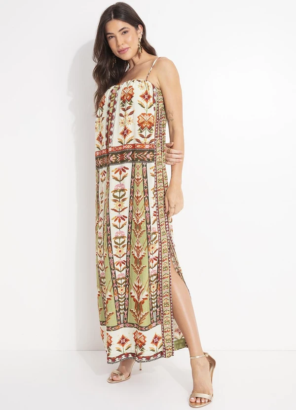 Farm - Vestido Tapete de Cor Verde 4