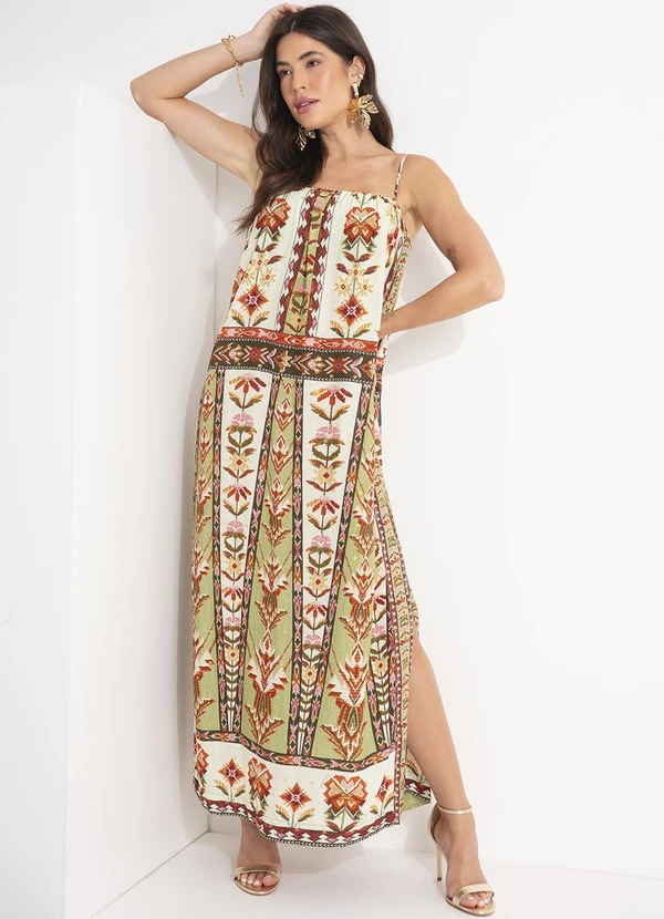 Farm - Vestido Tapete de Cor Verde 6