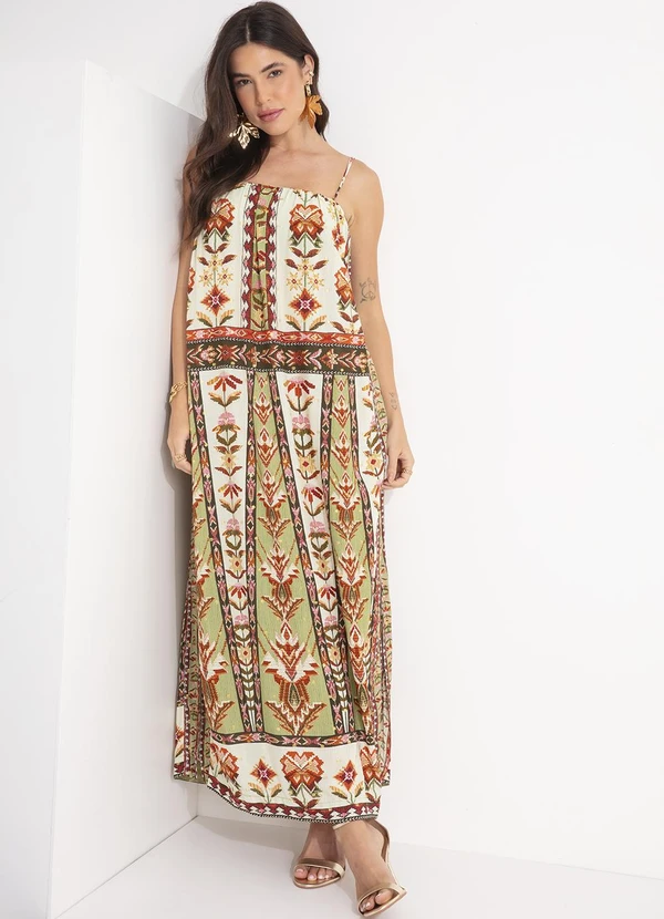 Farm - Vestido Tapete de Cor Verde 7