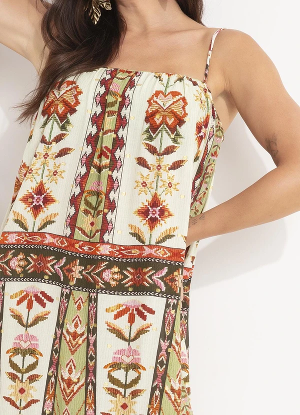 Farm - Vestido Tapete de Cor Verde 8