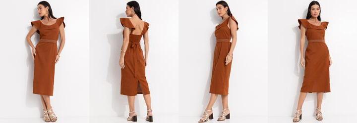 Vestido Terracota em Linho