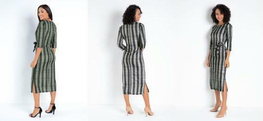 Vestido Tie Dye Chumbo com Fendas e Amarrao