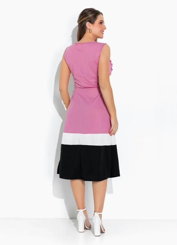 Rosalie - Vestido Tricolor com Babado 2