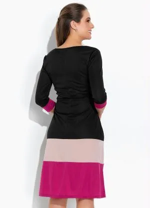 Rosalie - Vestido Tricolor com Recortes - ROSALIE