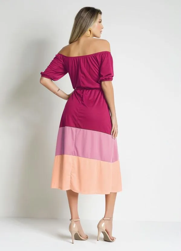 Rosalie - Vestido Tricolor Rosa Comfivela 2