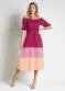 Rosalie - Vestido Tricolor Rosa Comfivela - variação: Tricolor Rosa