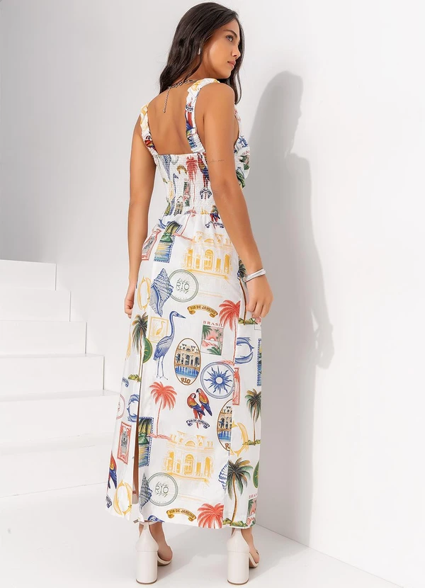 Farm - Vestido Tropical Vintage Off White 2