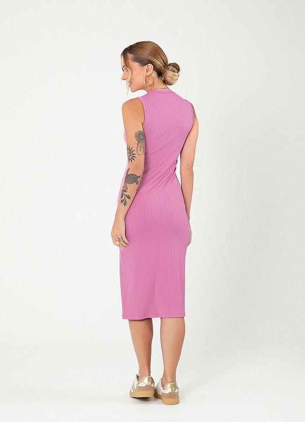 Cativa - Vestido Tubinho Canelado Rosa 2