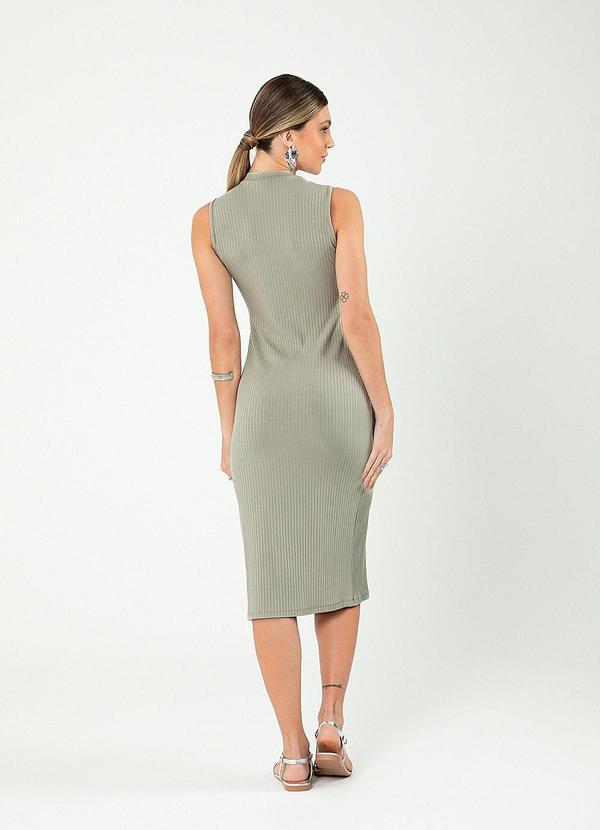 Cativa - Vestido Tubinho Canelado Verde 2