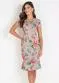 Rosalie - Vestido com Gota Preta - variação: Floral Bege