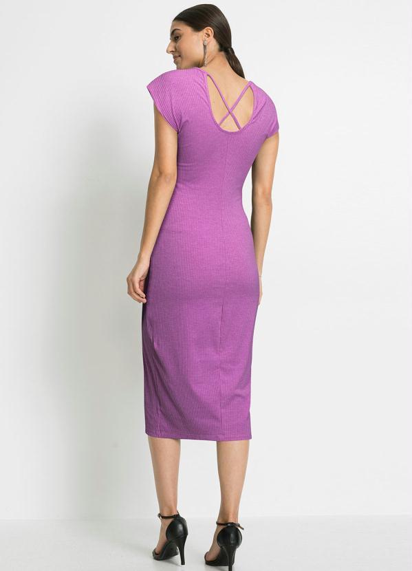 Outlet - Vestido Tubinho Midi Lilás 6