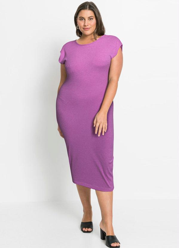 Outlet - Vestido Tubinho Midi Lilás 4