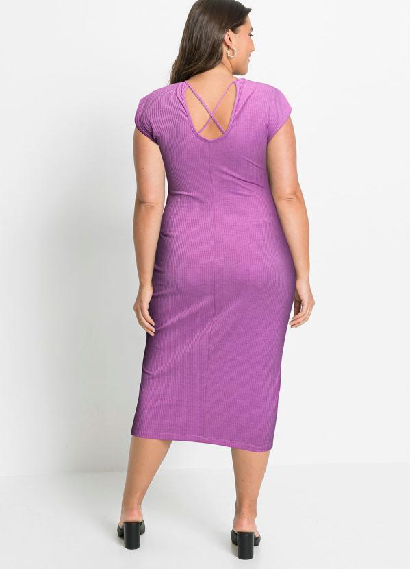 Outlet - Vestido Tubinho Midi Lilás 3