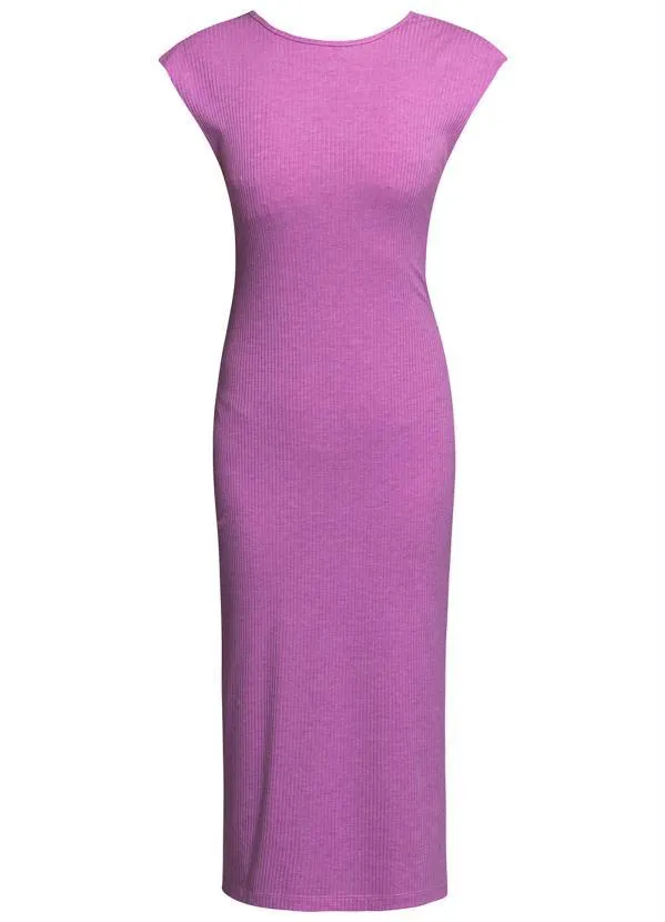 Queima Estoque - Vestido Tubinho Midi Lilás 2