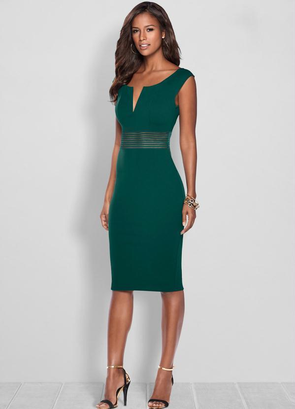 bonprix - Vestido Tubinho Verde 6