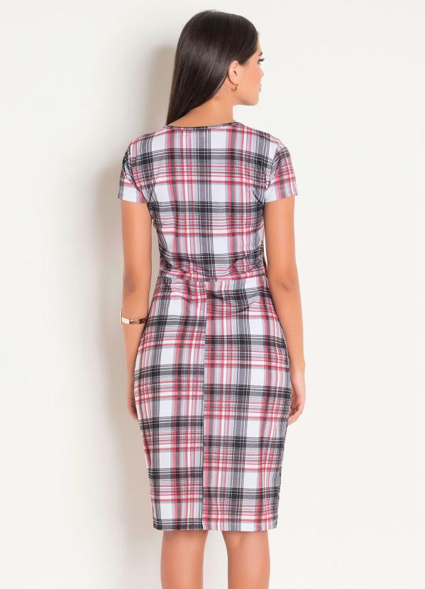 Rosalie - Vestido Tubinho Xadrez Moda Evangélica 3