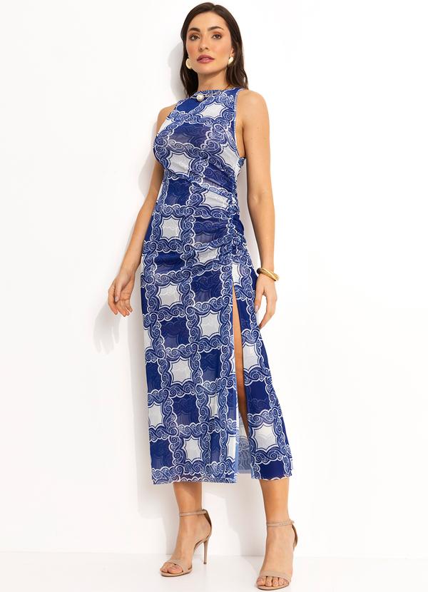 Farm - Vestido Tule Azul