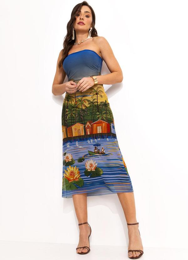 Farm - Vestido Tule Azul 6