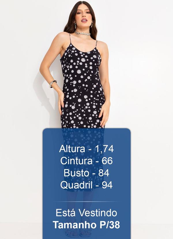 Colcci - Vestido Tule Estampado Preto 5