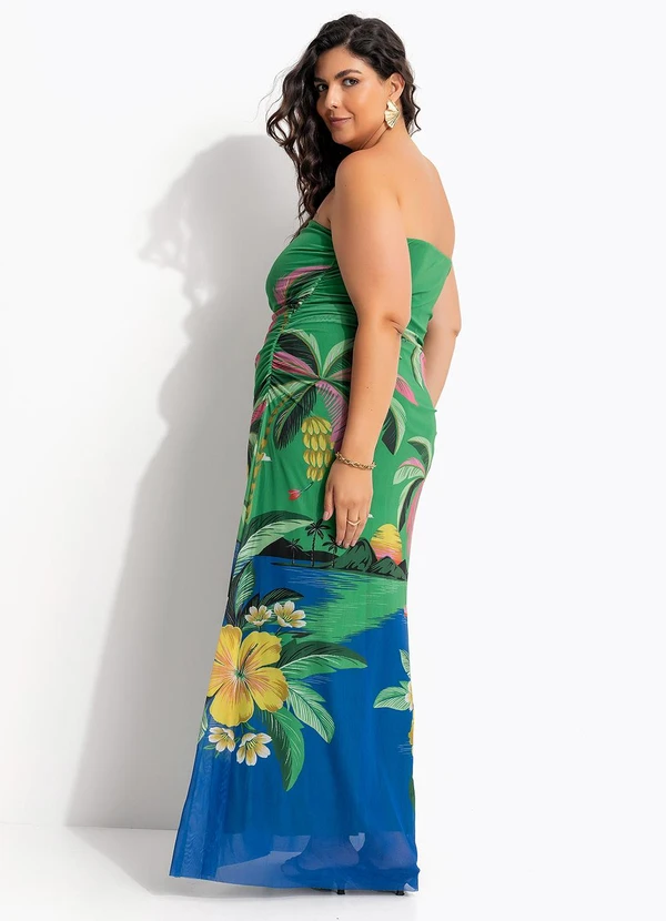 Farm - Vestido Tule Oasis Verde 7