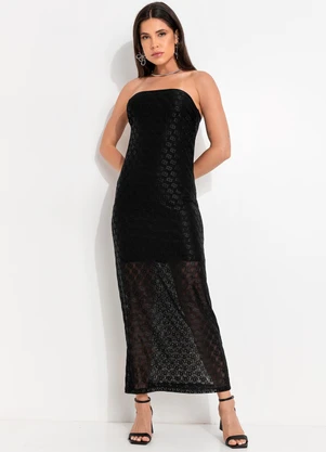 Colcci - Vestido Tule Preto - COLCCI