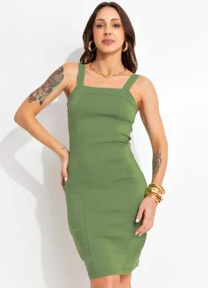 Vestido Verde Claro em Bengaline Bimini