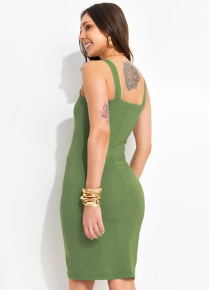 Bimini - Vestido Verde Claro em Bengaline - BIMINI