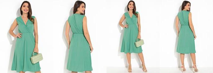 Vestido Verde Claro em Malha