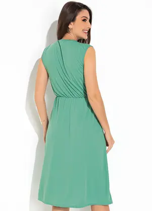Rosalie - Vestido Verde Claro em Malha - ROSALIE