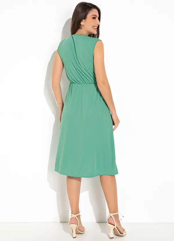 Rosalie - Vestido Verde Claro em Malha 4