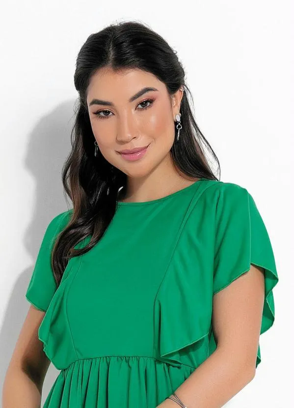 Rosalie - Vestido Verde com Babados 3