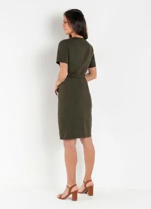 Rosalie - Vestido Verde com Botões - ROSALIE