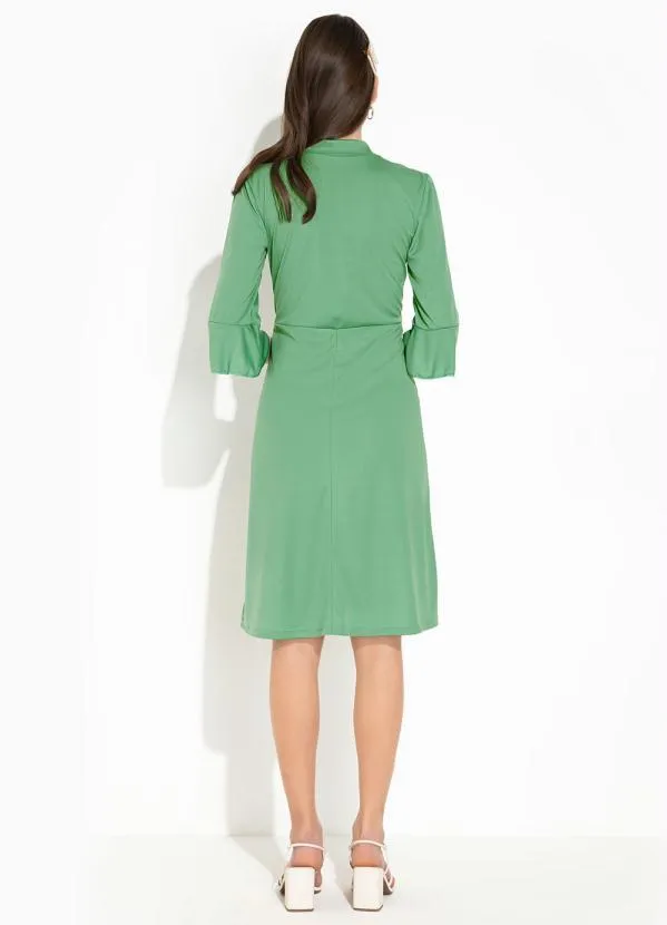 Rosalie - Vestido Verde com Gola Laço 5