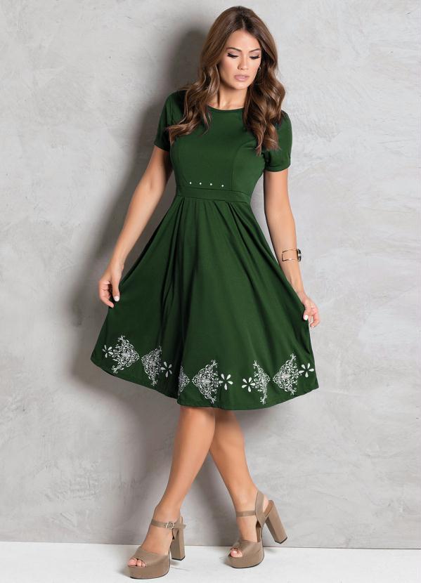 Rosalie - Vestido Verde com Pérolas 3