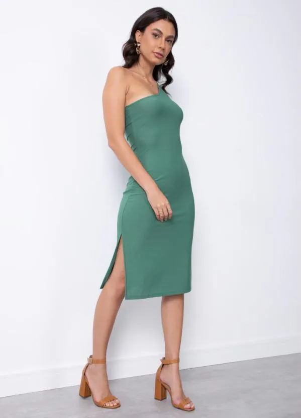 Quintess - Vestido Verde com Uma Manga Só 2
