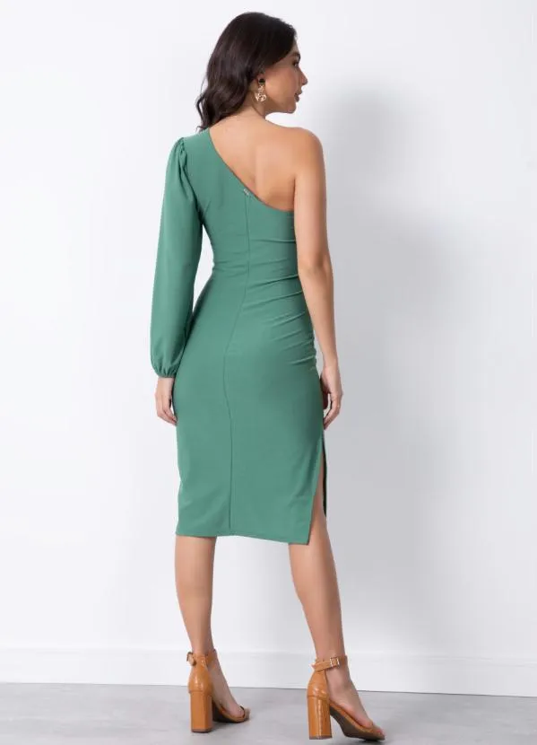 Quintess - Vestido Verde com Uma Manga Só 4