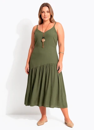 Quintess - Vestido Verde em Linho - QUINTESS