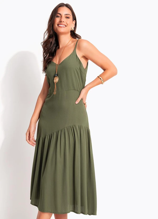 Quintess - Vestido Verde em Linho 3