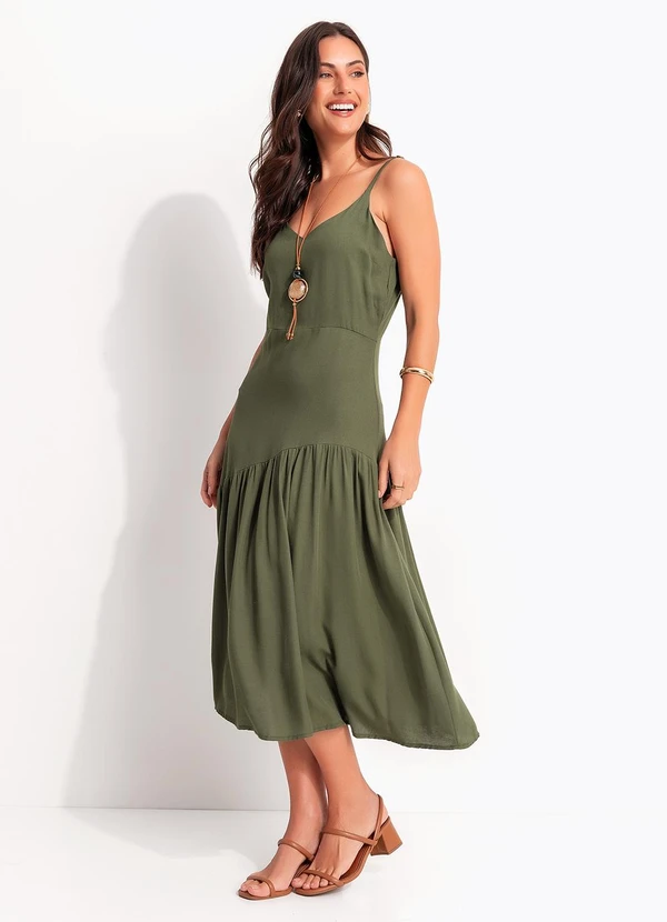 Quintess - Vestido Verde em Linho 5