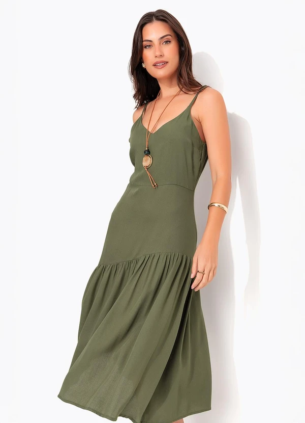 Quintess - Vestido Verde em Linho
