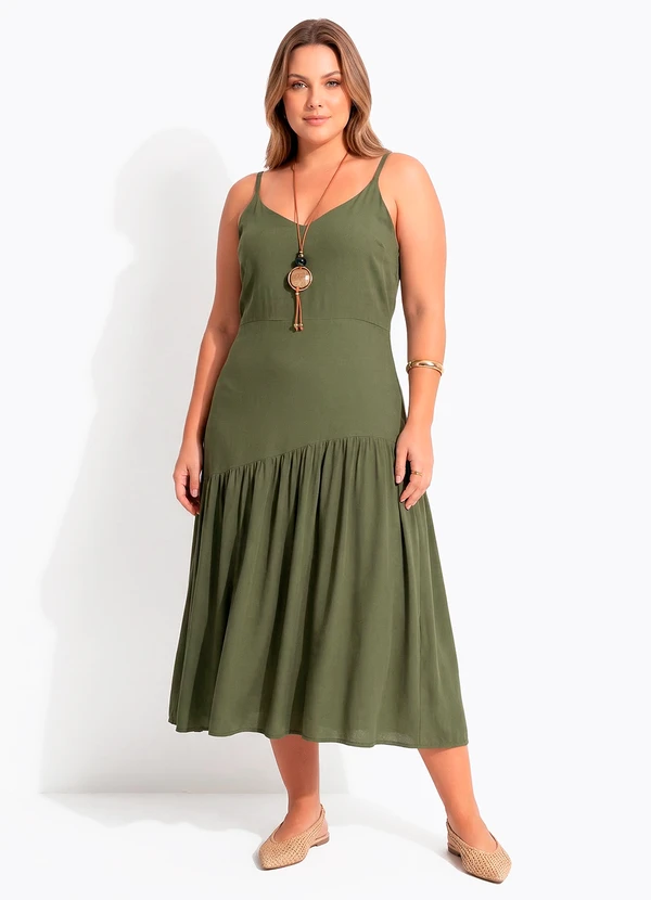 Quintess - Vestido Verde em Linho 2