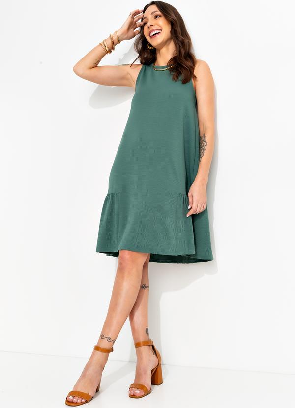 Bimini - Vestido Verde em Malha Anarruga 6