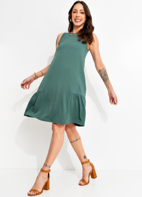 Bimini - Vestido Verde em Malha Anarruga 7