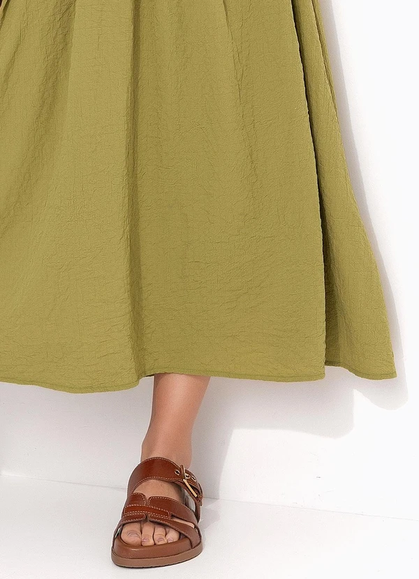 Quintess - Vestido Verde em Malha Anarruga 5