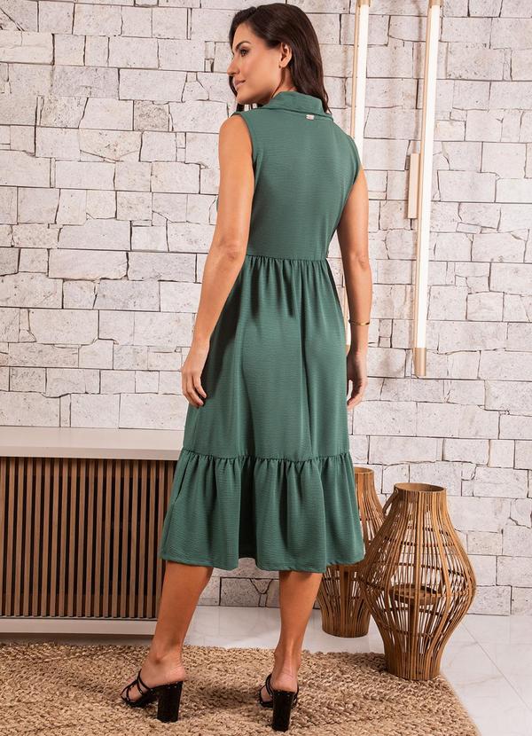 Quintess - Vestido Verde em Malha Crepe 5