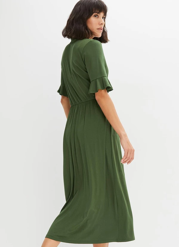 bonprix - Vestido Verde em Malha de Viscose 2