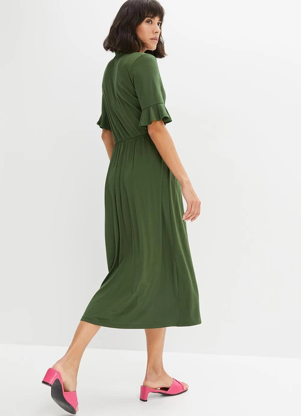 bonprix - Vestido Verde em Malha de Viscose 3