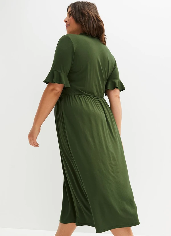 bonprix - Vestido Verde em Malha de Viscose 6